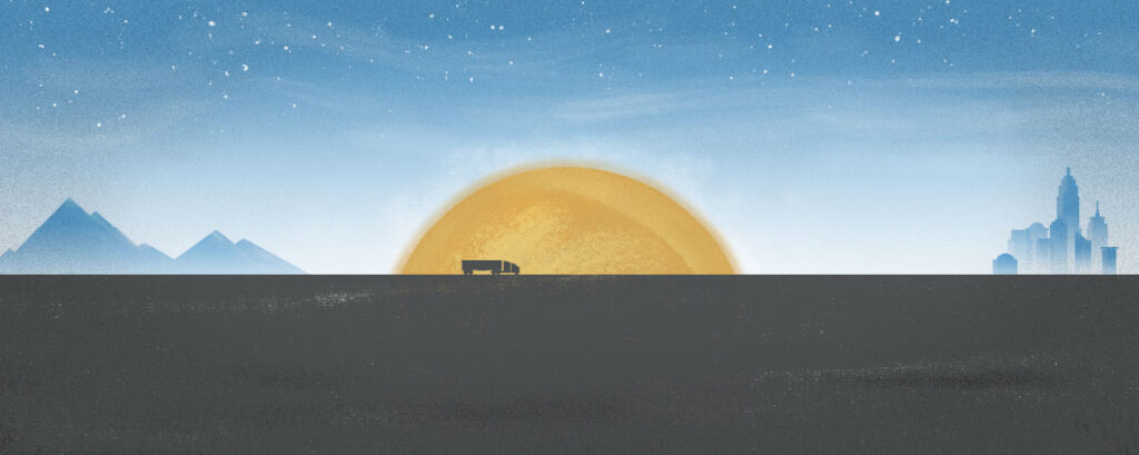 cargo-truck-sunset