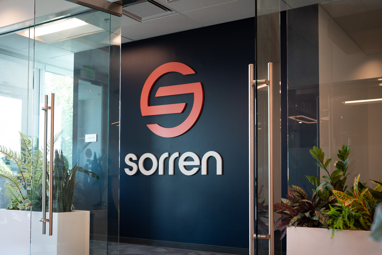 Sorren financial firm logo and brand identity system for modern investment positioning